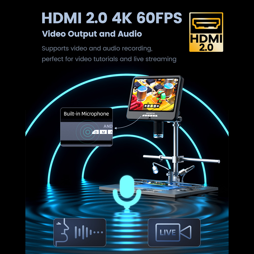 Andonstar 4K 60FPS HDMI Digita - Electronics Repair Plus บทวิจารณ์และราคา