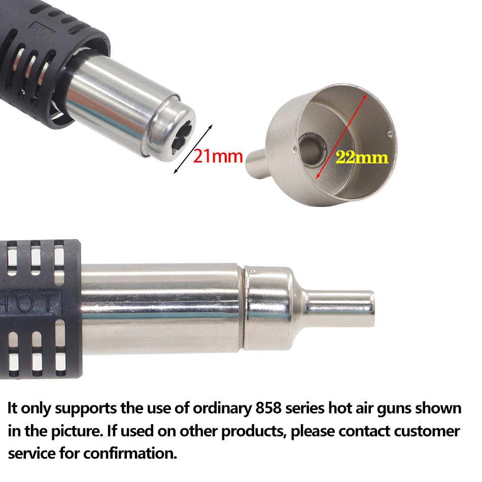 9pcs/lot 22mm Universal Nozzle - Hot Air Station 858 บทวิจารณ์และราคา