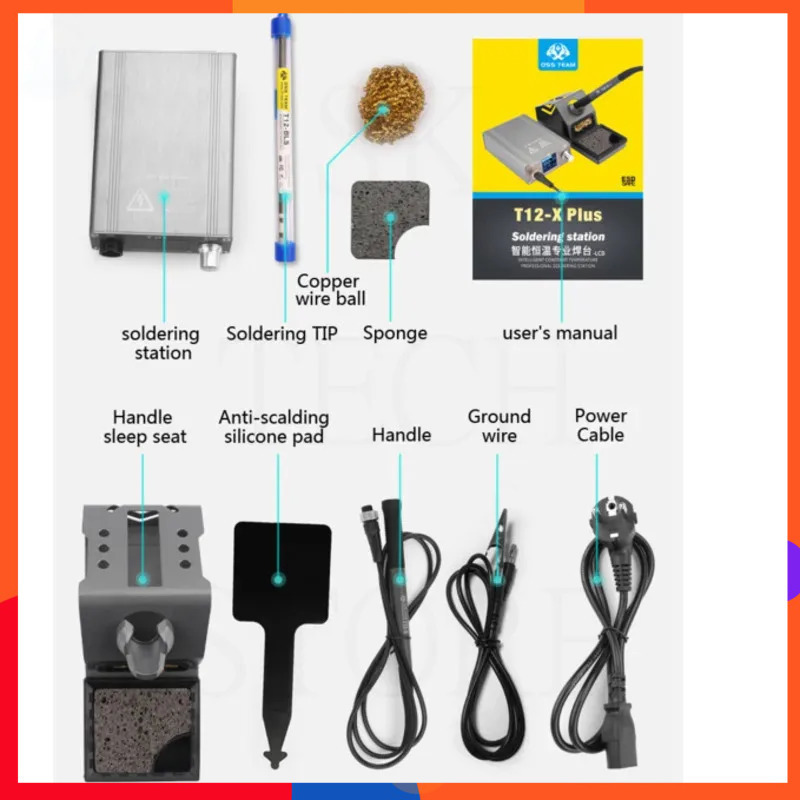 OSS T12-X PLUS Soldering Stati - Electronics Repair Plus บทวิจารณ์และราคา